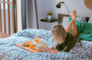 lying in bed